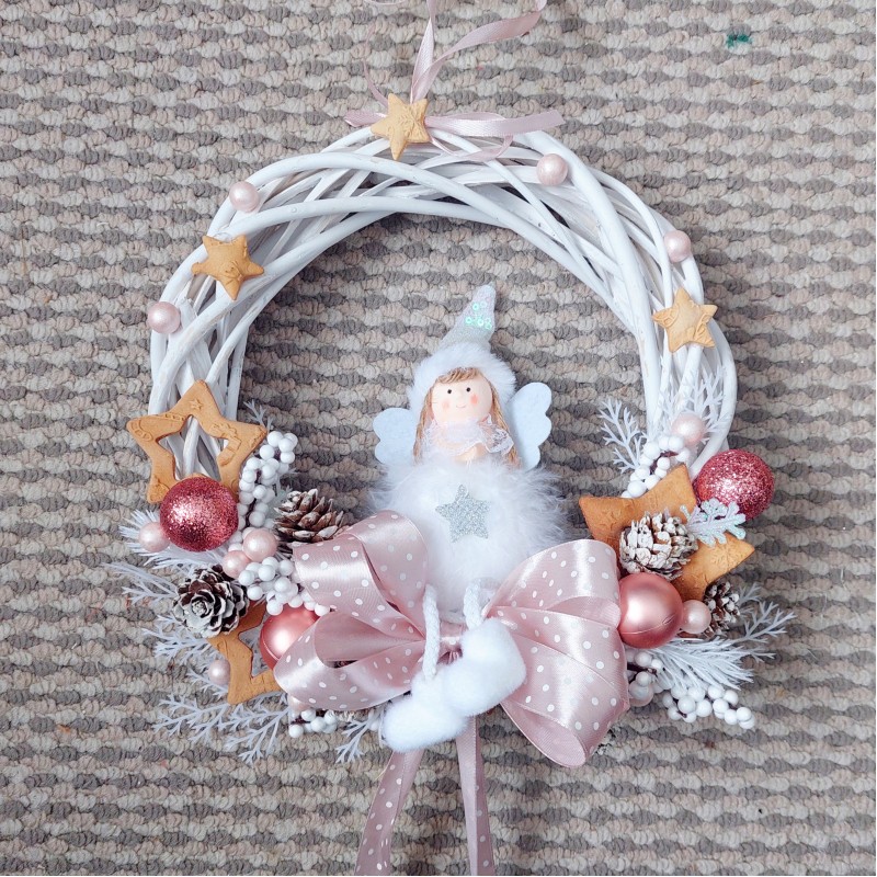 Coronita de Craciun cu ingeras Coronita de Craciun cu ingeras