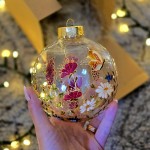 Glob de Craciun - flori lavanda Glob de Craciun - flori lavanda