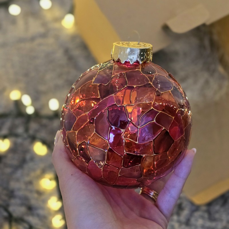 Glob de Craciun - flori lavanda Glob de Craciun - flori lavanda