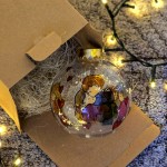 Glob de Craciun - flori lavanda Glob de Craciun - flori lavanda