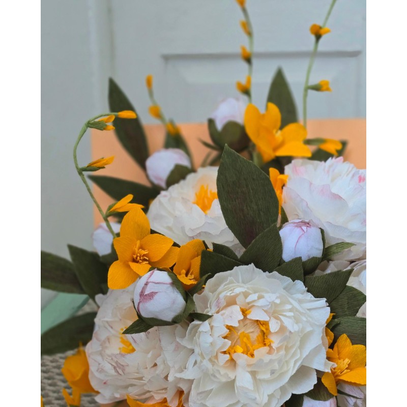 Tablou cu flori din hartie