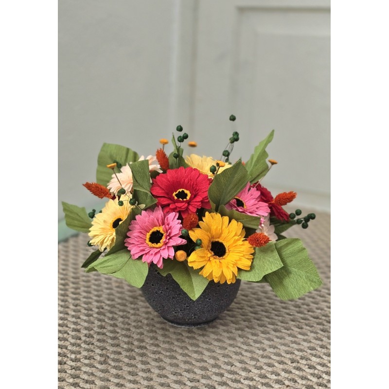 Aranjament colorat din gerbera Aranjament colorat din gerbera