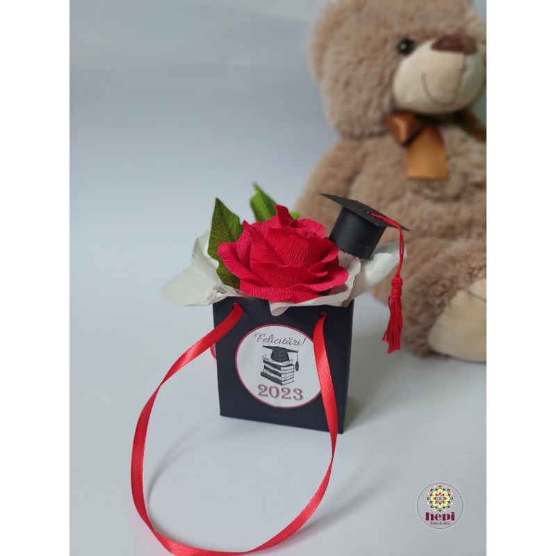 Punguta cu toca - rosu Punguta cu toca - rosu