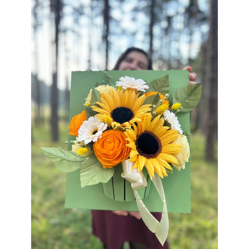 Tablou cu flori din hartie Tablou cu flori din hartie