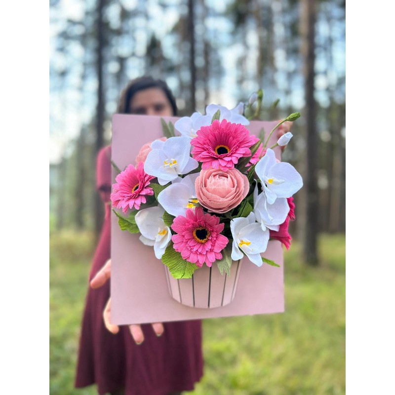 Tablou cu flori din hartie Tablou cu flori din hartie