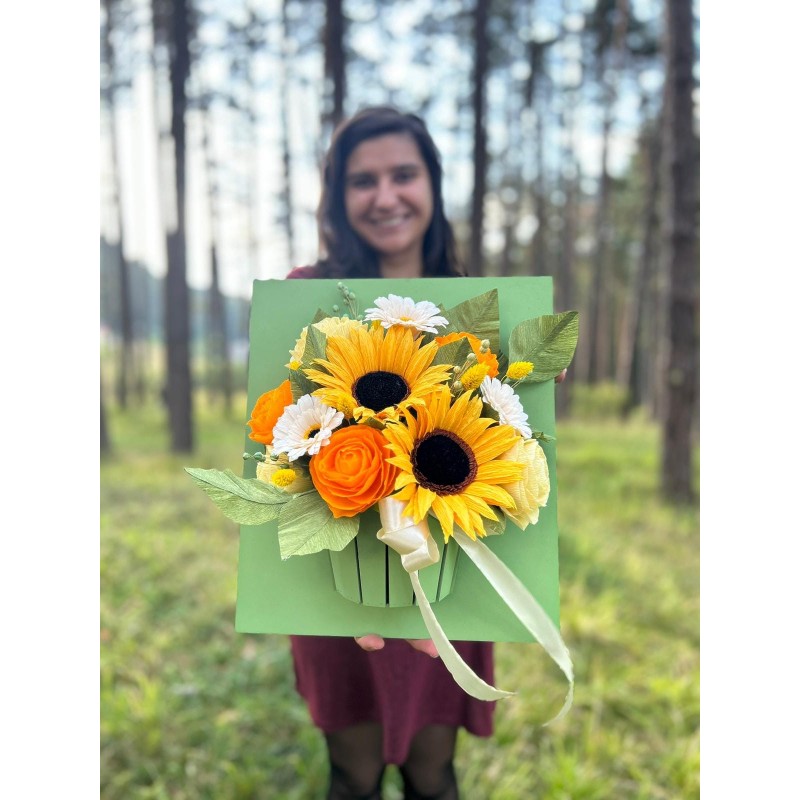 Tablou cu flori din hartie Tablou cu flori din hartie