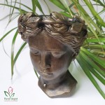 Vaza pentru flori, Venus Goddess, sculptata manual, 22x16 cm, bronz